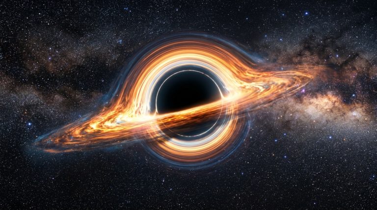 Relativistic Jet Bends Around a Black Hole