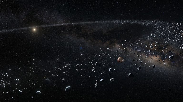 Orbits at the Edge of the Solar System Hint at a Massive Object Holding Them