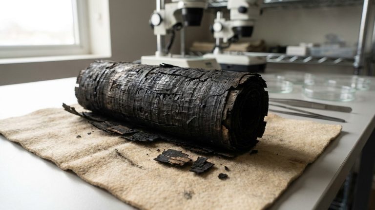 Herculaneum Scroll So Carbonized It Crumbles at the Lightest Touch, Yet X-Ray Reveals Legible Greek