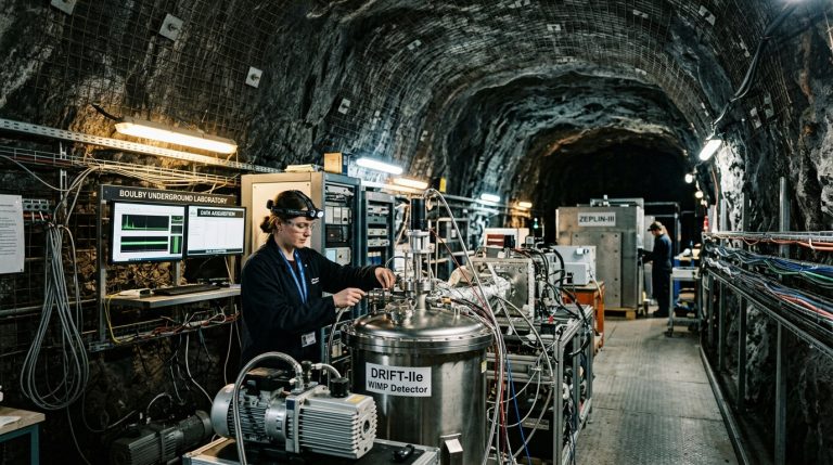 Under 1,400 Meters of English Bedrock, a Detector Must Remain Quieter Than the Void to Detect a Particle Per Year