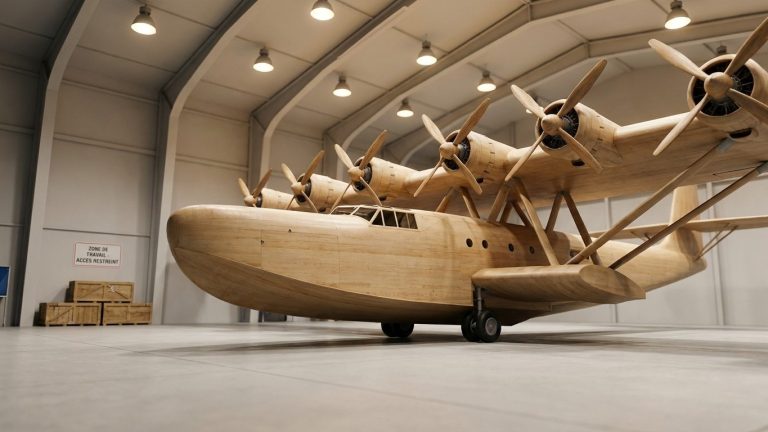1947: The Fully Wooden Hughes H-4 Hercules Makes Its One Flight Over Los Angeles Harbor