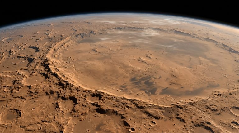 A Narrow Window in a 7-Kilometer-Deep Martian Basin Lets Liquid Water Survive for Only a Few Hours
