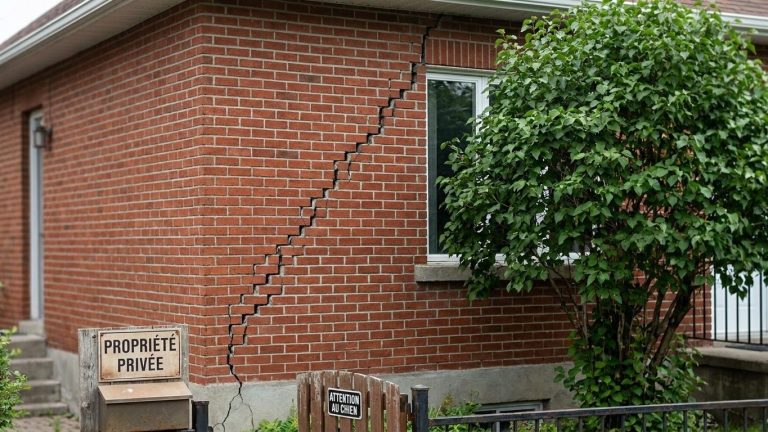 Tree Planted Too Close to a Pavilion Drains Water, Causing the House Corner to Sag and the Wall to Crack in a Stair-Step Pattern