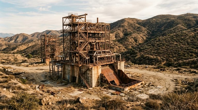 Saturn V Engine Test Benches Rust in the Simi Valley Hills Since 2006 on a Site Never Cleaned Up