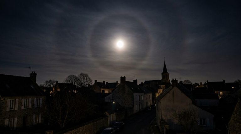 Saturday Night Lunar Halo: What the Curious Ring Reveals About Sunday’s Weather