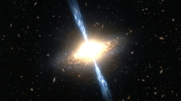 Giant Stars Aren’t the Brightest in the Universe: A Tiny Point of Light at the Edge of the Cosmos Outshines Them All