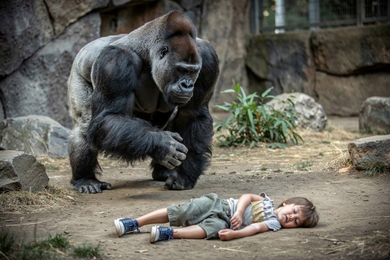 5-Year-Old Unconscious at the Gorilla Enclosure: Jersey Zoo 1986, Dominant Male Kept the Group Away from the Child