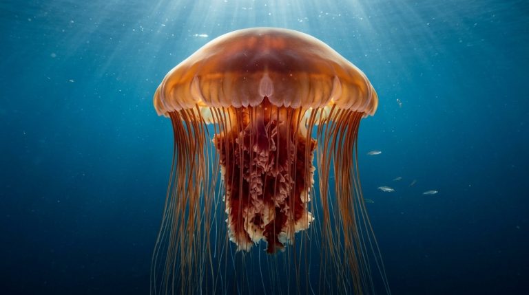 36 Meters of Tentacles on a 2.3-Meter Bell: This Cold-Water Jellyfish Rivals the Blue Whale