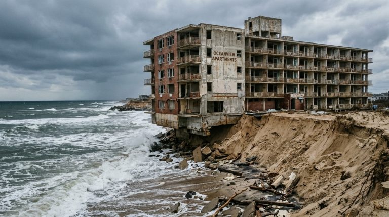 Coastline Erosion in Soulac-sur-Mer: From 200m in 1967 to Under 20m in 2014, 78 Oceanfront Apartments Abandoned