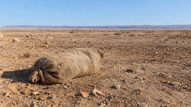 Americans Deploy 2,000 Soldiers in the Babylon Ruins (April 2003): Sandbags Filled with Soil Containing Ancient Pottery Shards