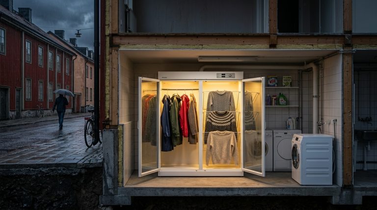Sweden’s Basements: Heat-Drying Cabinets Dry Down Jackets and Wool Since the 1980s