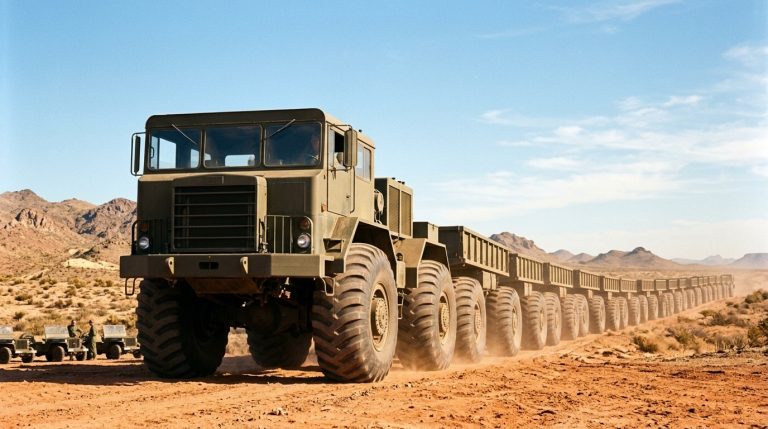 174 Meters, 54 Driving Wheels, 150 Tons of Freight: The US Army’s 1962 Train Run Without Rails or Roads