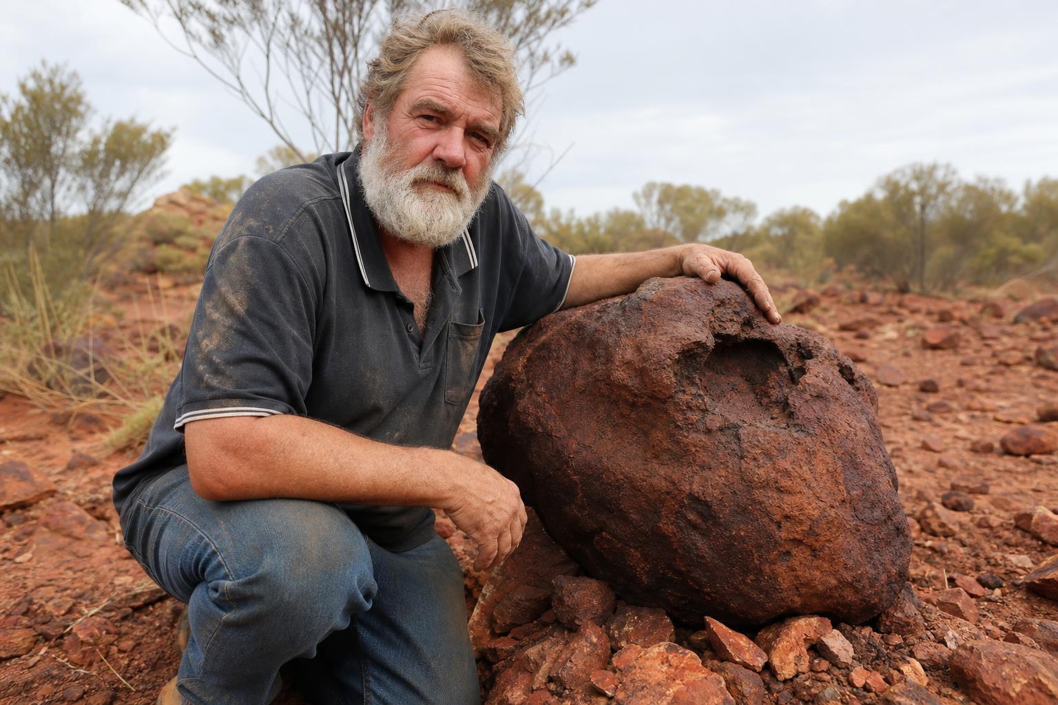 A man in Australia spent years trying to crack open a heavy red rock he thought hid gold: it was a meteorite as old as the solar system