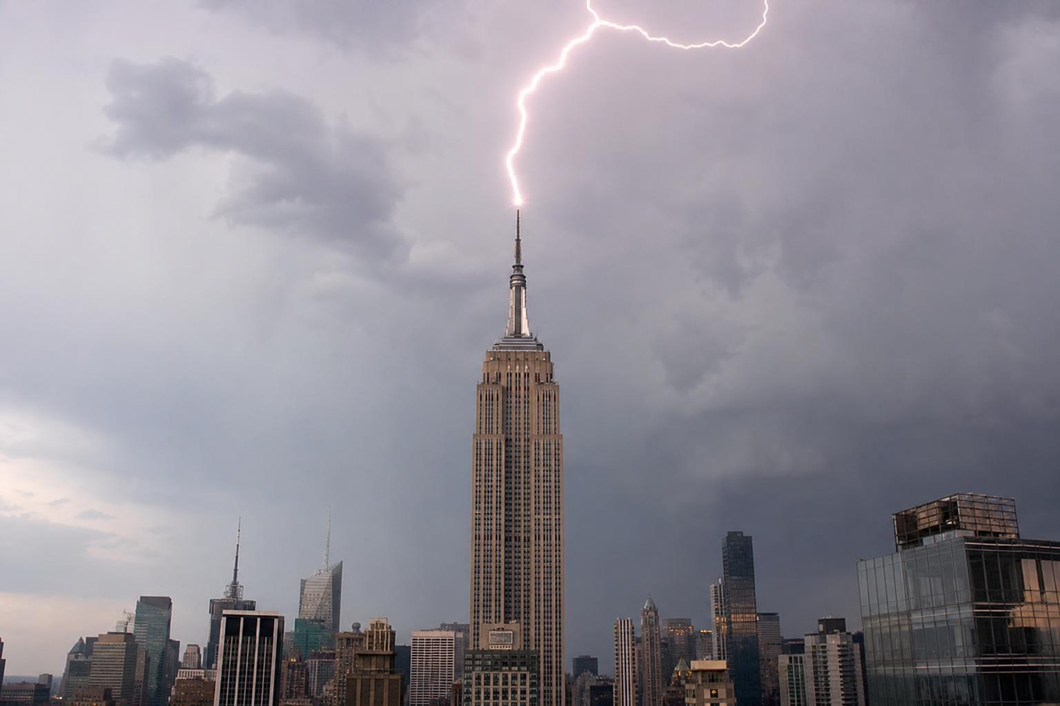 Everyone learned at school that lightning never strikes the same place twice: the Empire State Building takes about 25 hits a year