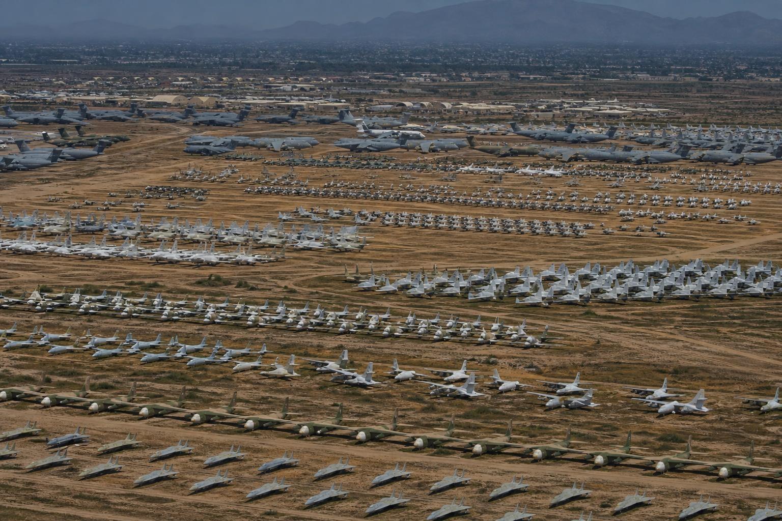 In the Arizona desert more than 3 000 military aircraft have sat wingtip to wingtip since the 1940s and most will never fly again
