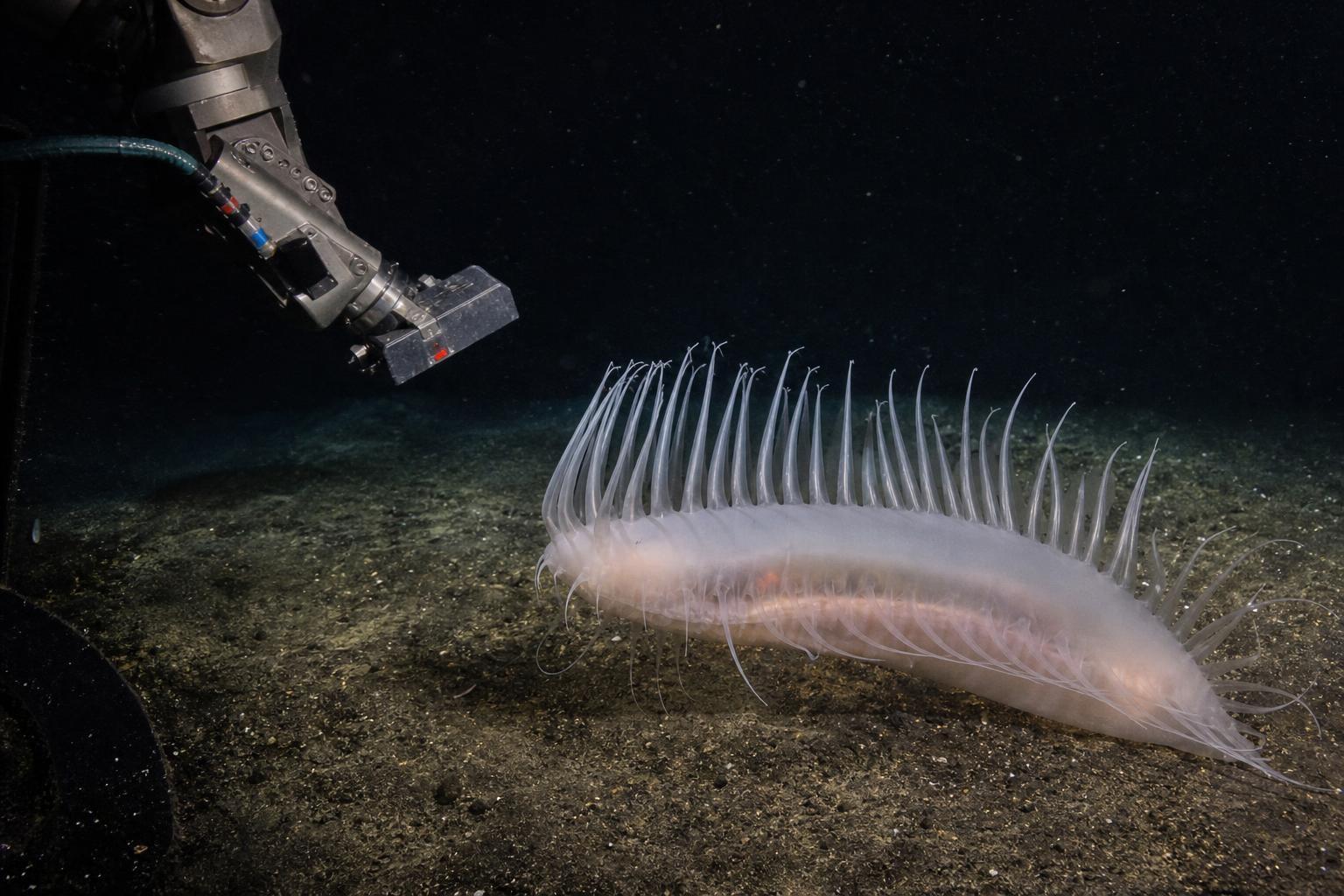 Two miles below the surface off California scientists film creatures no one had ever seen